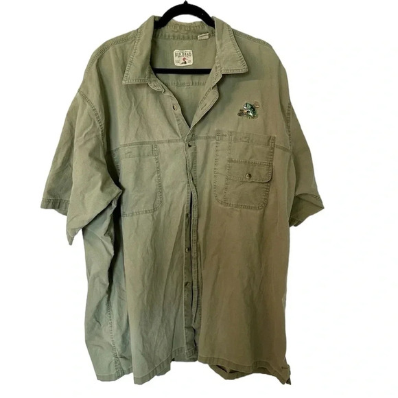 RedHead Brand Co. Men’s Short Sleeve Casual Button Down Cotton Shirt Sz 4XL GUC - Picture 1 of 8